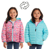 Kids Printed Reversible Puffer Jacket