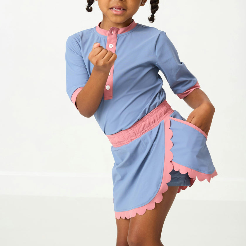 Girls Scalloped Skort