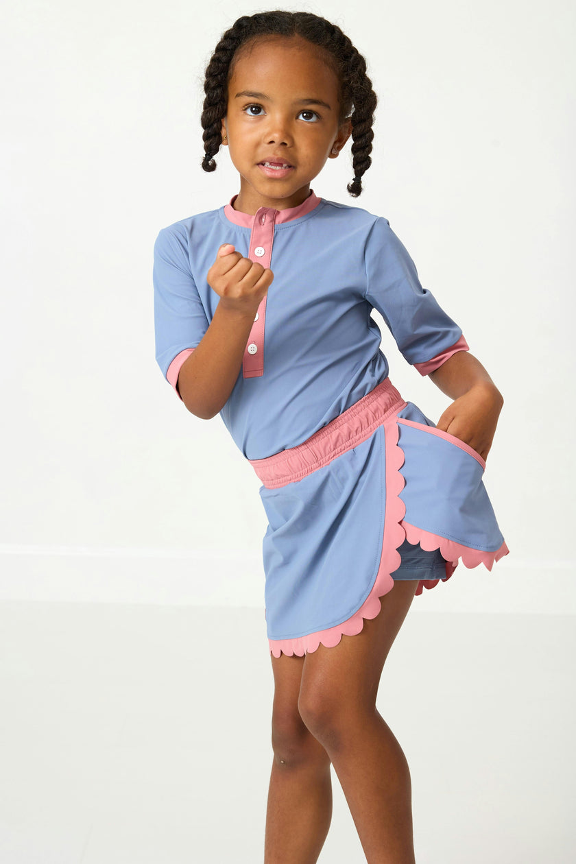 Girls Scalloped Skort