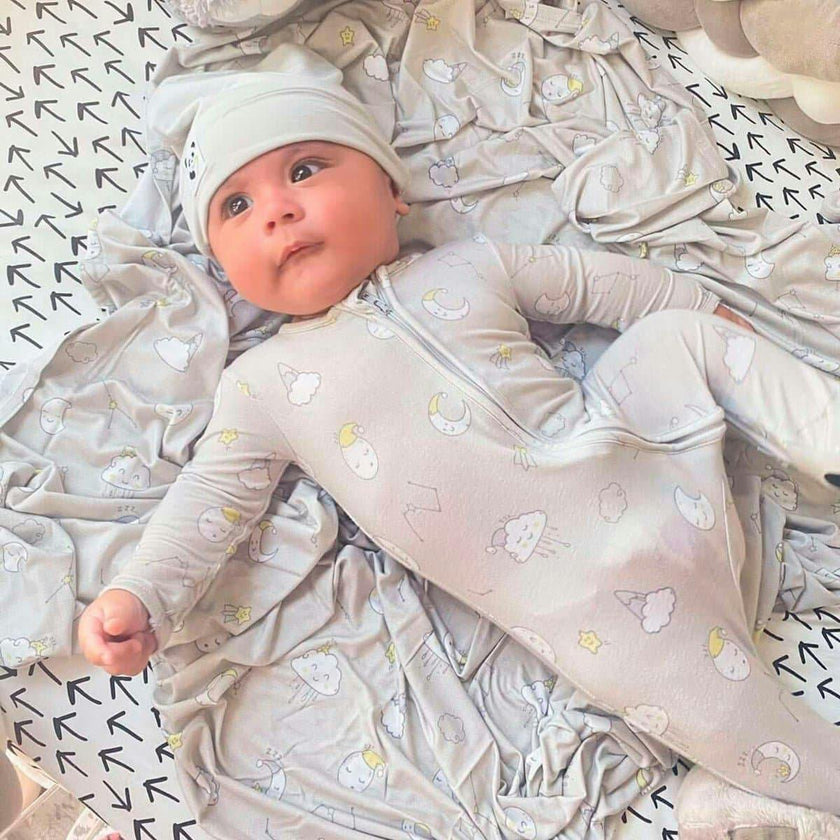Milk & Cookies Original Bamboo Swaddle & Beanie Set