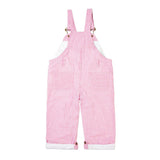 Fuchsia Seersucker Overalls