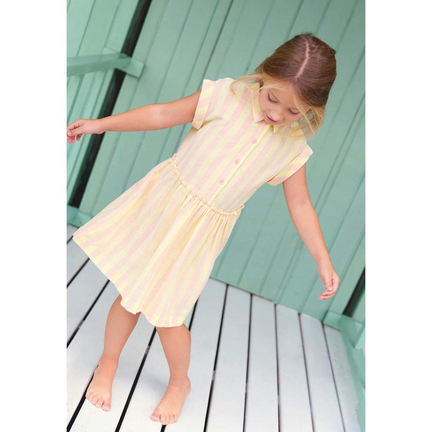 BONTON Citrus Stripe Clem Swing Dresses