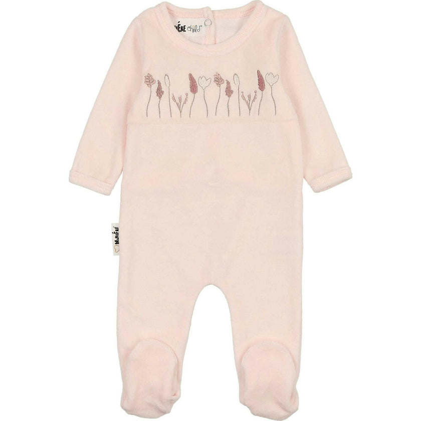 Boys Winter Garden Embroidered Long Sleeve Long Sleeve Footie