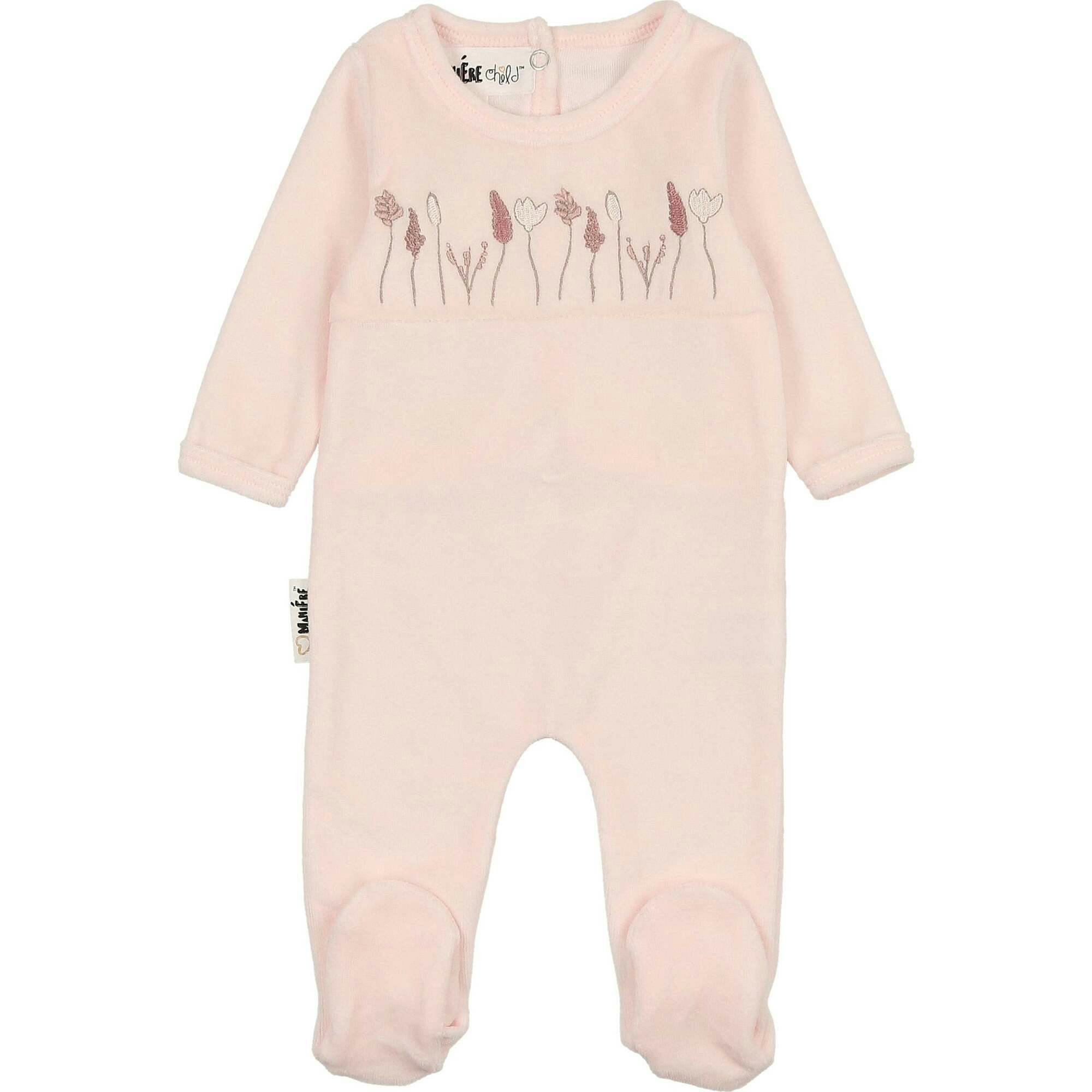 Boys Winter Garden Embroidered Long Sleeve Long Sleeve Footie