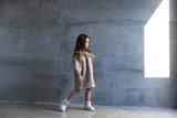 Girls Terry Dress With Ruffled Yolk