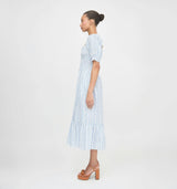 The Louisa Nap Dress - Blue Petal Stripe