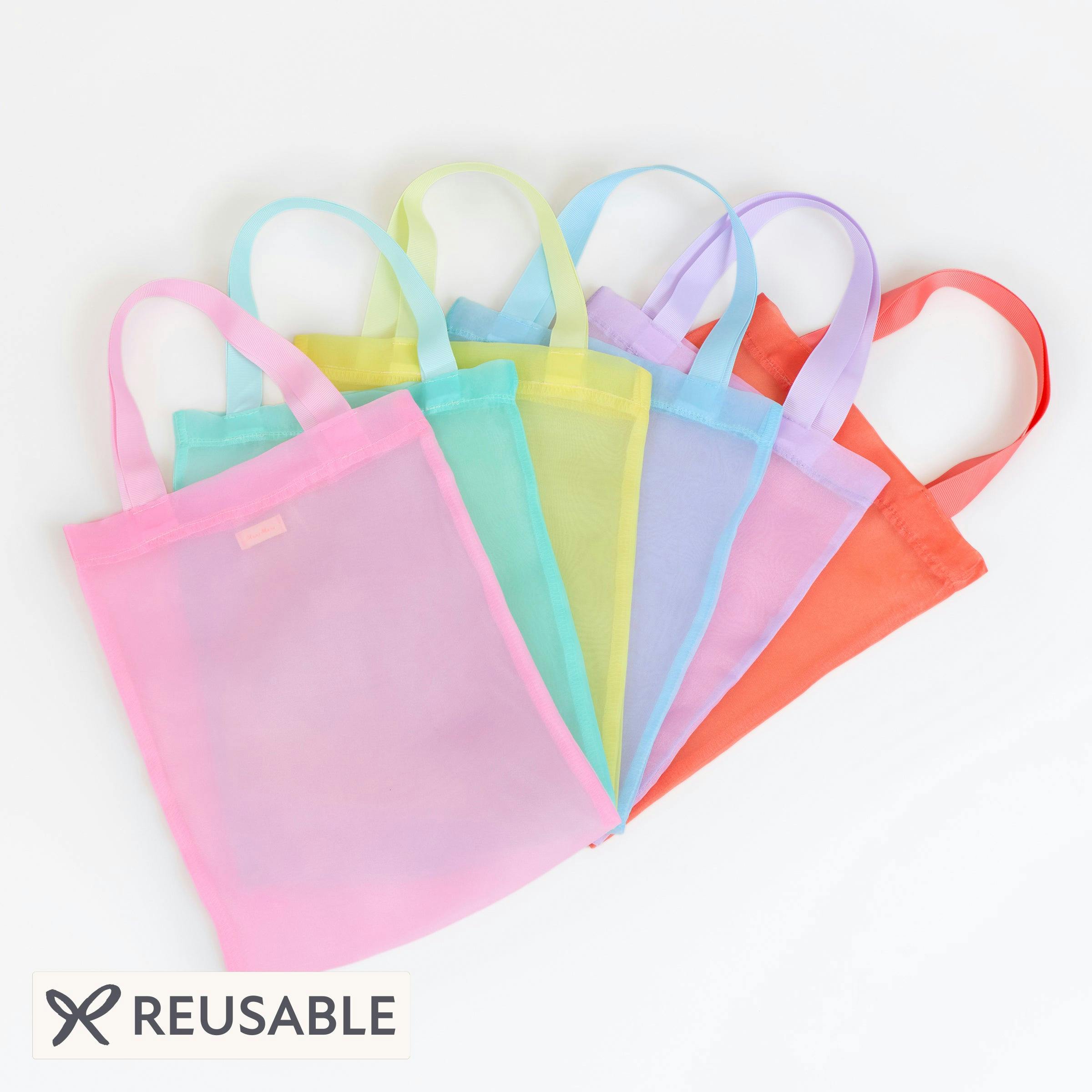 Rainbow Organza Party Bags