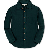 Organic Long Sleeve Flannel Button Down Shirt, Green