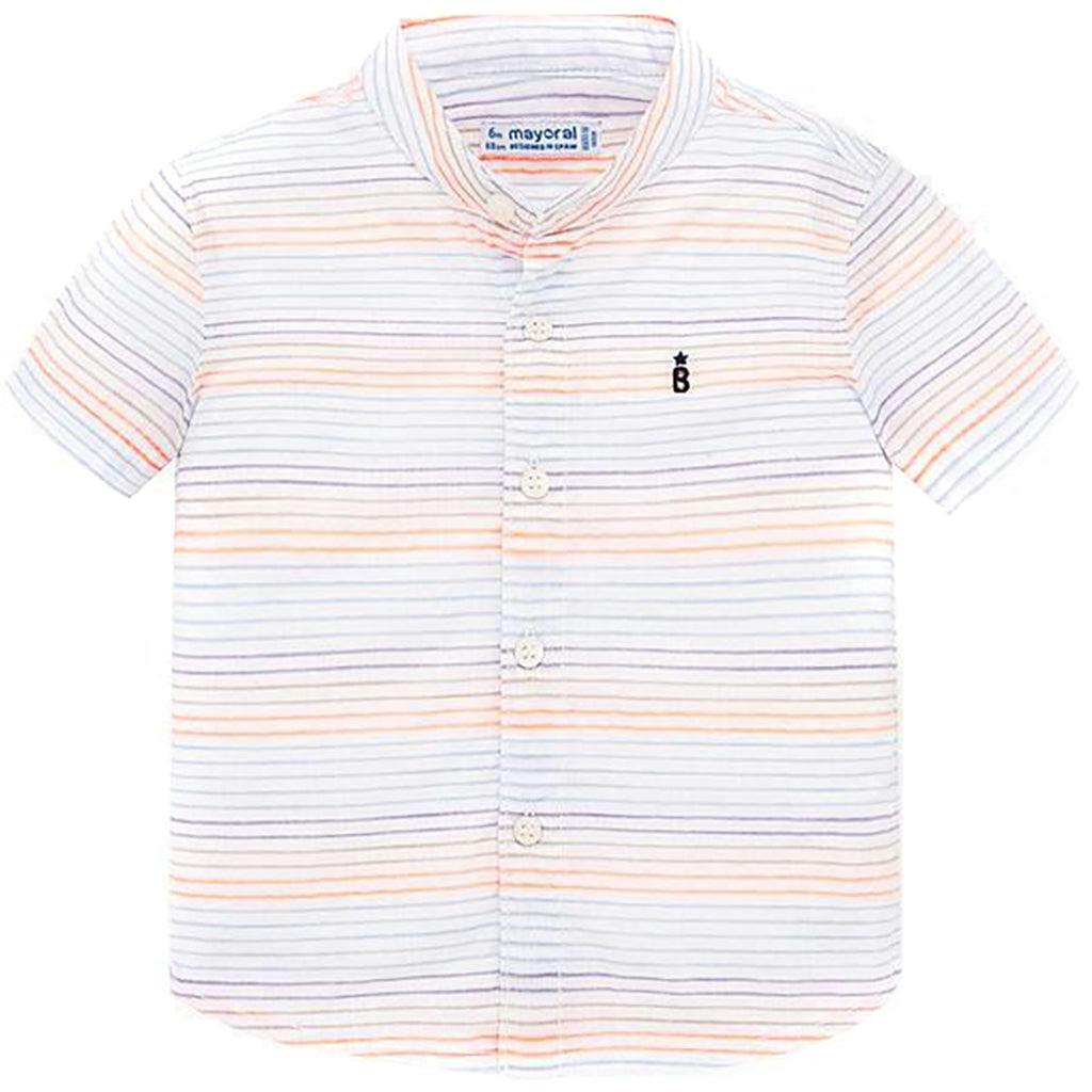 White Neon Striped Shirt