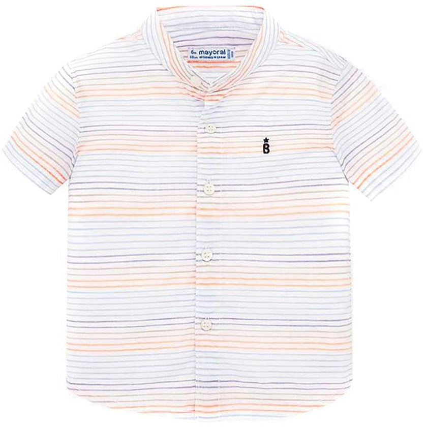 White Neon Striped Shirt