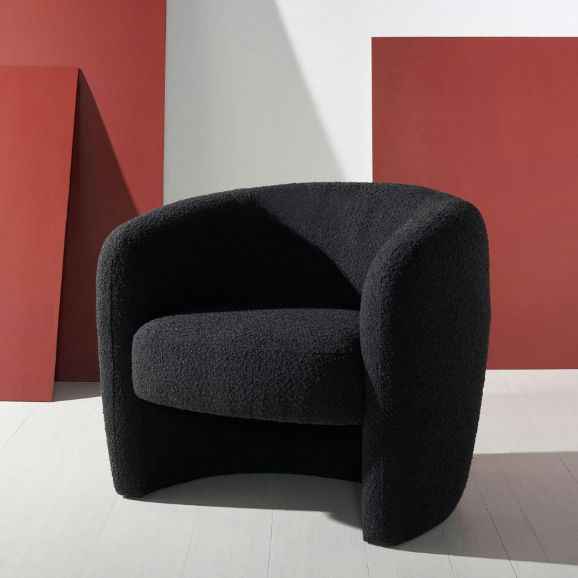 Everly Boucle Barrel Back Accent Chair