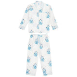 Men's Nathan Turner Hillhouse Long PJ Set - Blue Pink Organic Cotton Poplin