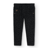 Black Leopard Print Pants