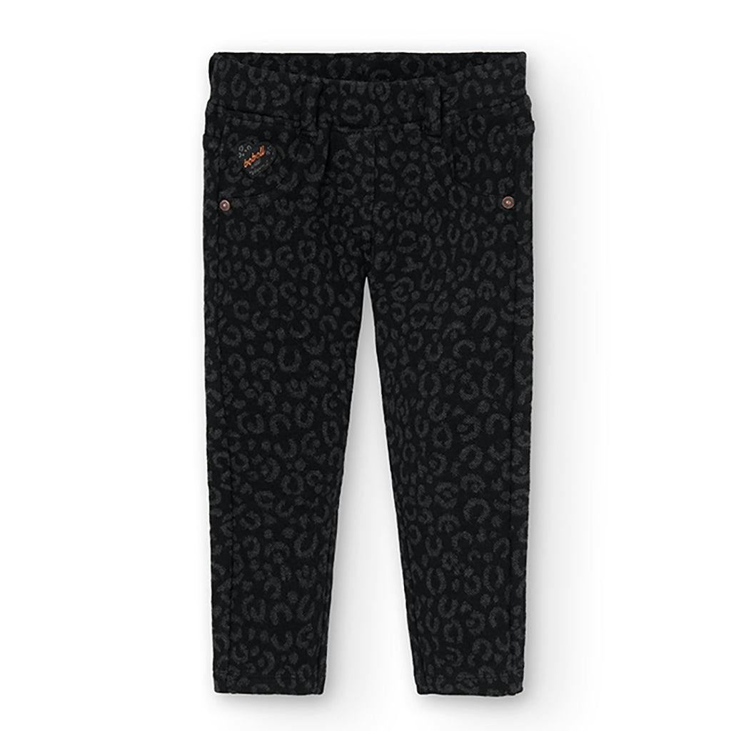Black Leopard Print Pants