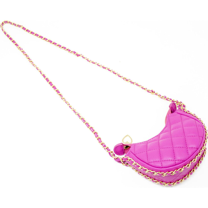 Tiny Quilted Chain Wrapped Hobo Bag