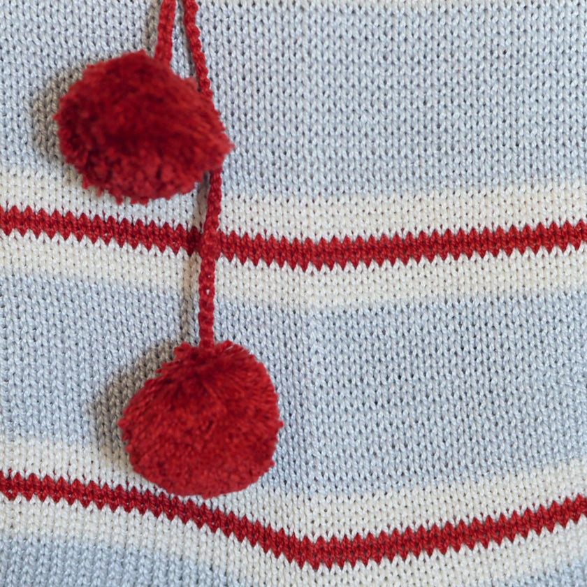 Thin Striped Rib-Cuff Stocking