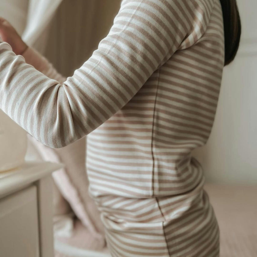 2-Piece Long Sleeve Jammie Set Ballet Stripe