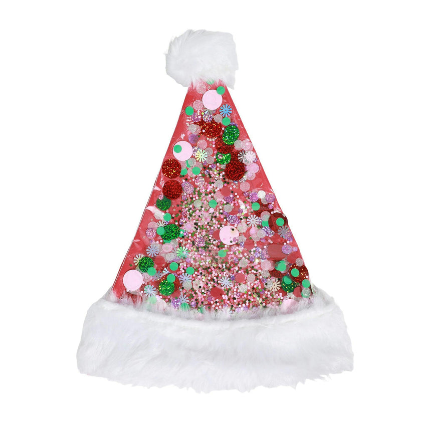 Packed Party Trapped Confetti Santa Hat Party Accessory