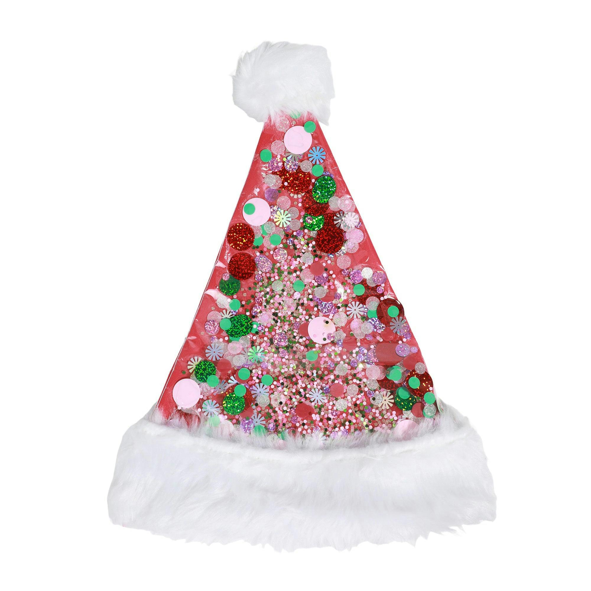 Packed Party Trapped Confetti Santa Hat Party Accessory