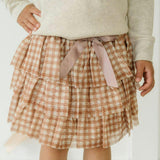 Gingham Printed Tulle Tiered Tutu