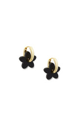 Petite Flower Charms in Black Matte