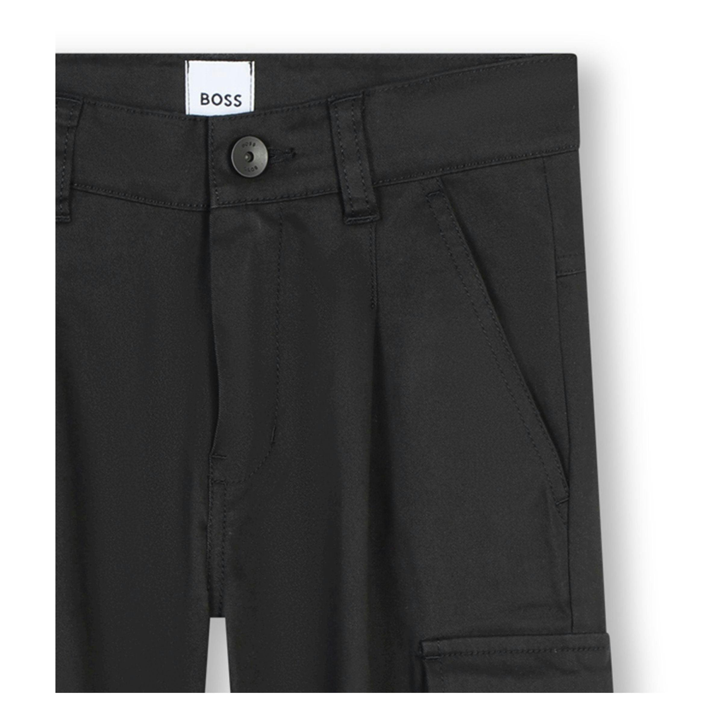 Black Logo Cargo Pants