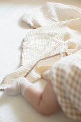 4 Layer Muslin Blanket (Brown, Pink)