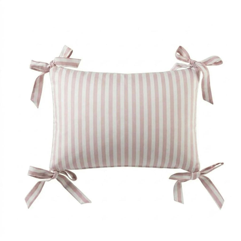 DH Block Stripe Pillow with Bows