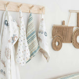 Charlie Farmhouse Tractor Baby Bath Towel & Wash Cloth Set