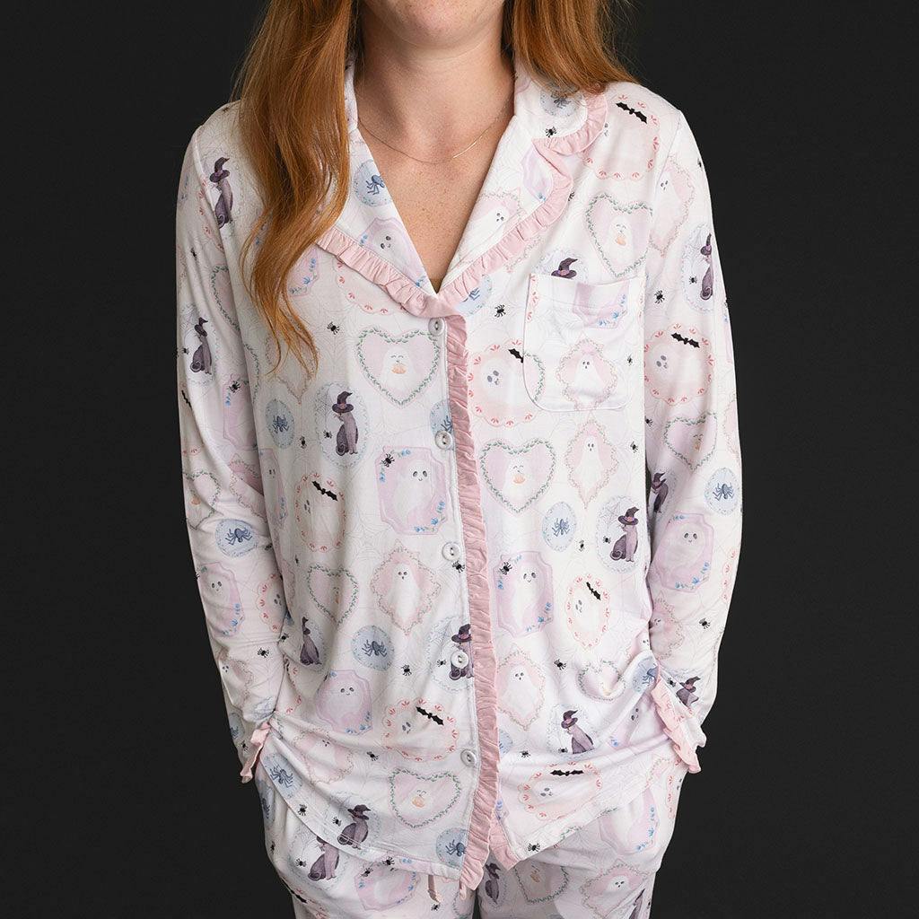 Posh Spooks Women's Ruffled Pajama Set