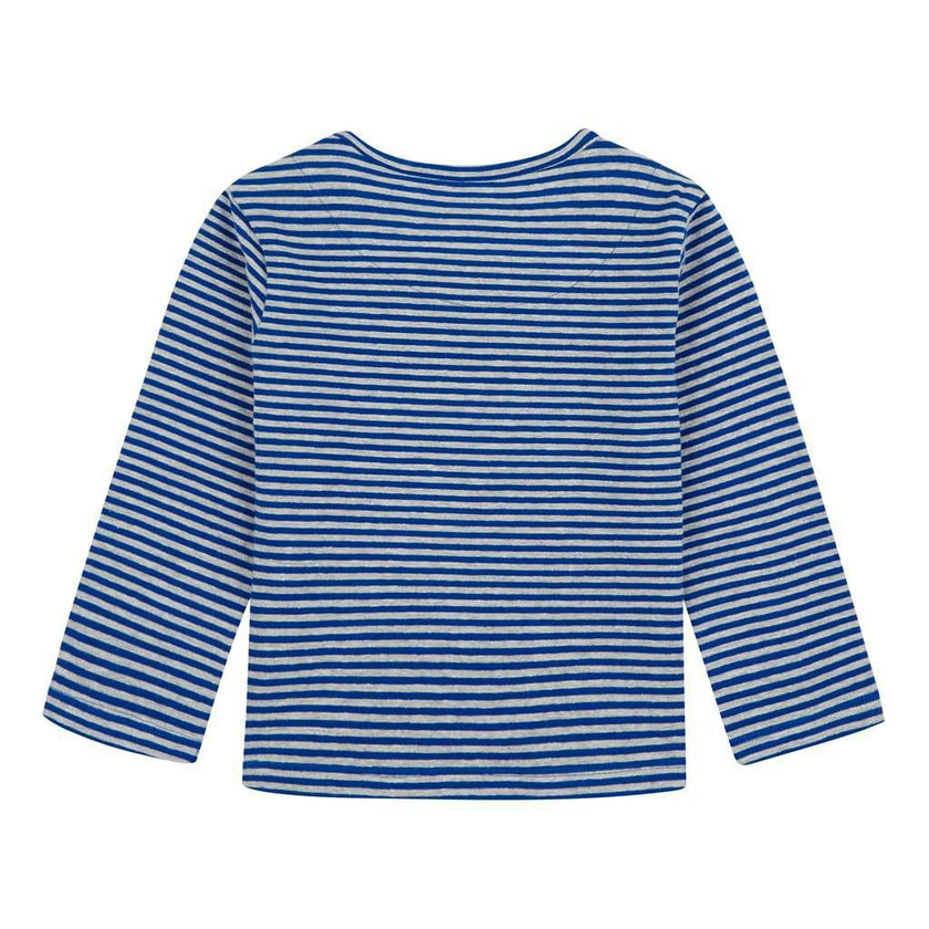 Tip Striped Blue T-Shirt