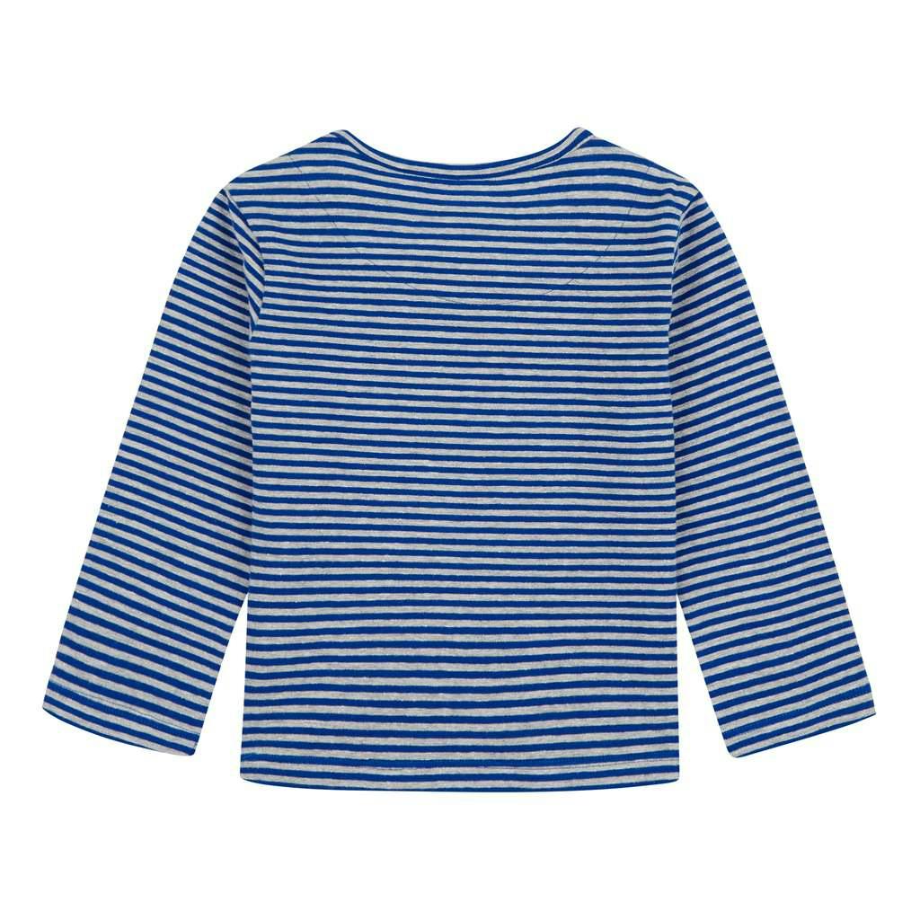 Tip Striped Blue T-Shirt