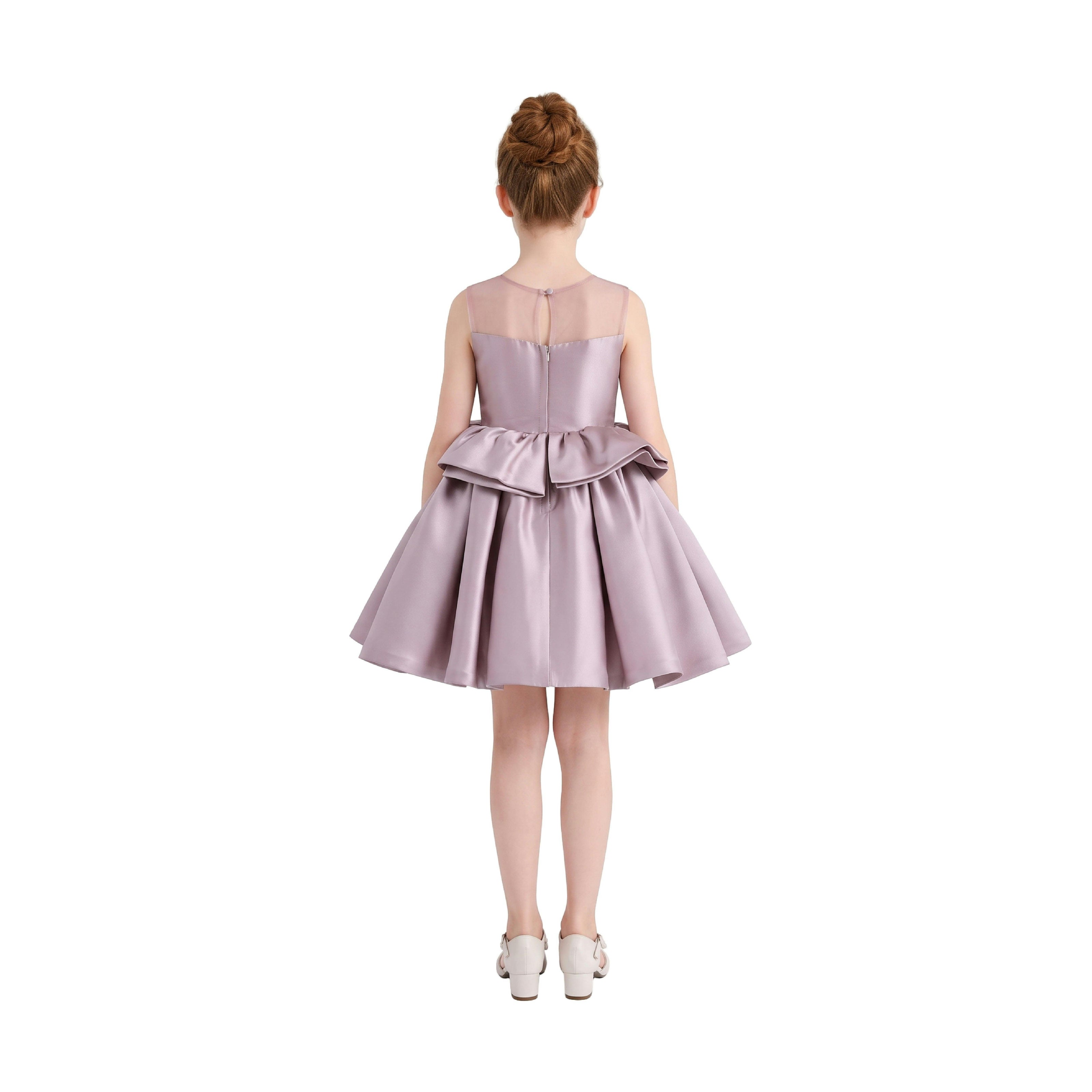 Pink Oriana Peplum Sculpted Rose Dress
