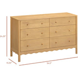 Swell 6-Drawer Assembled Dresser in Honey
