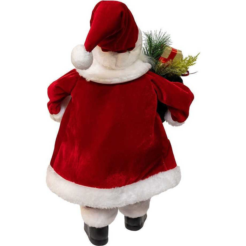 18"  Kringles Red Velvet Santa with Bag