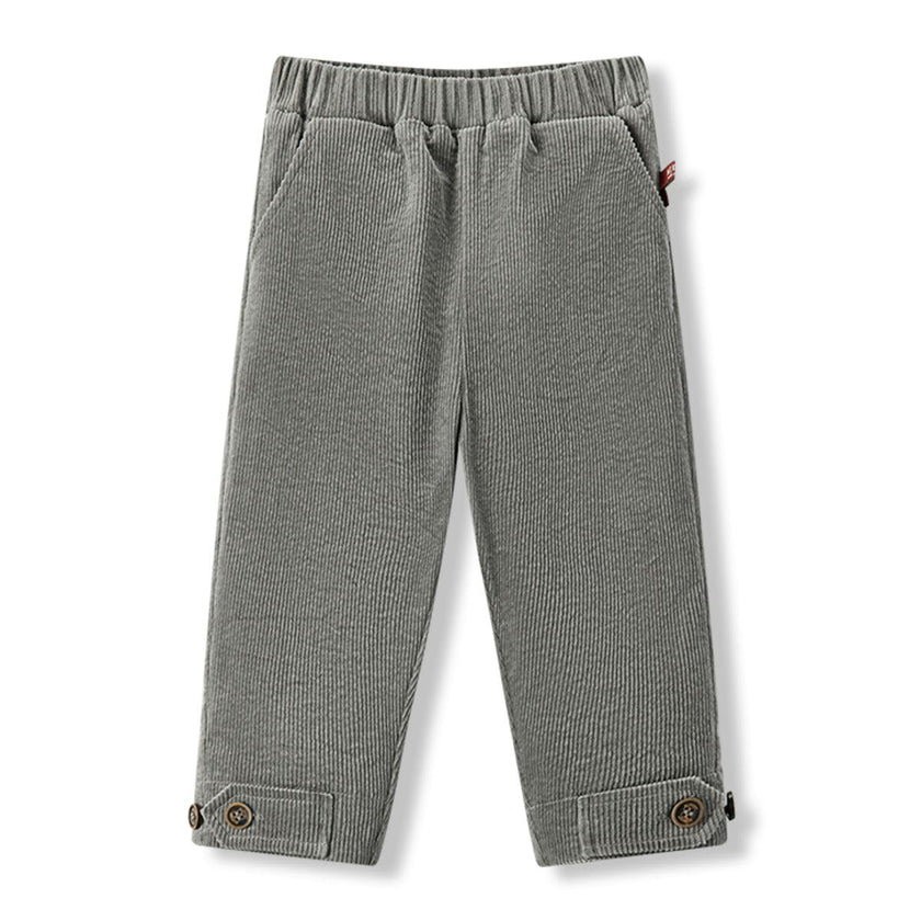 Grey Corduroy Pocket Pants