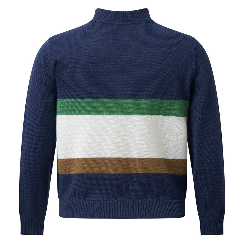 Stripe Half-zip Sweater