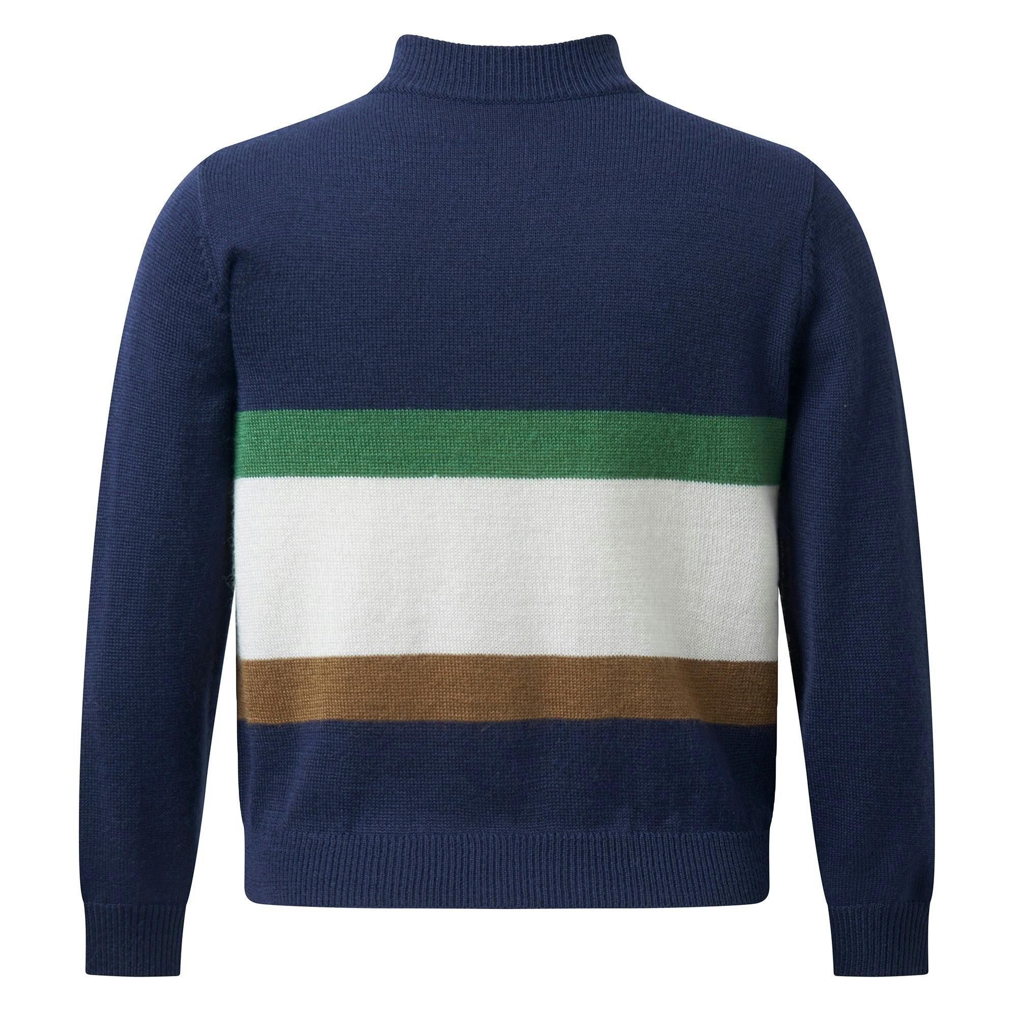 Stripe Half-zip Sweater