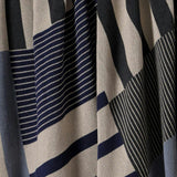 Cotton Sustainable Knit Plaid Throw Blanket - Equestrian Stable Stripe