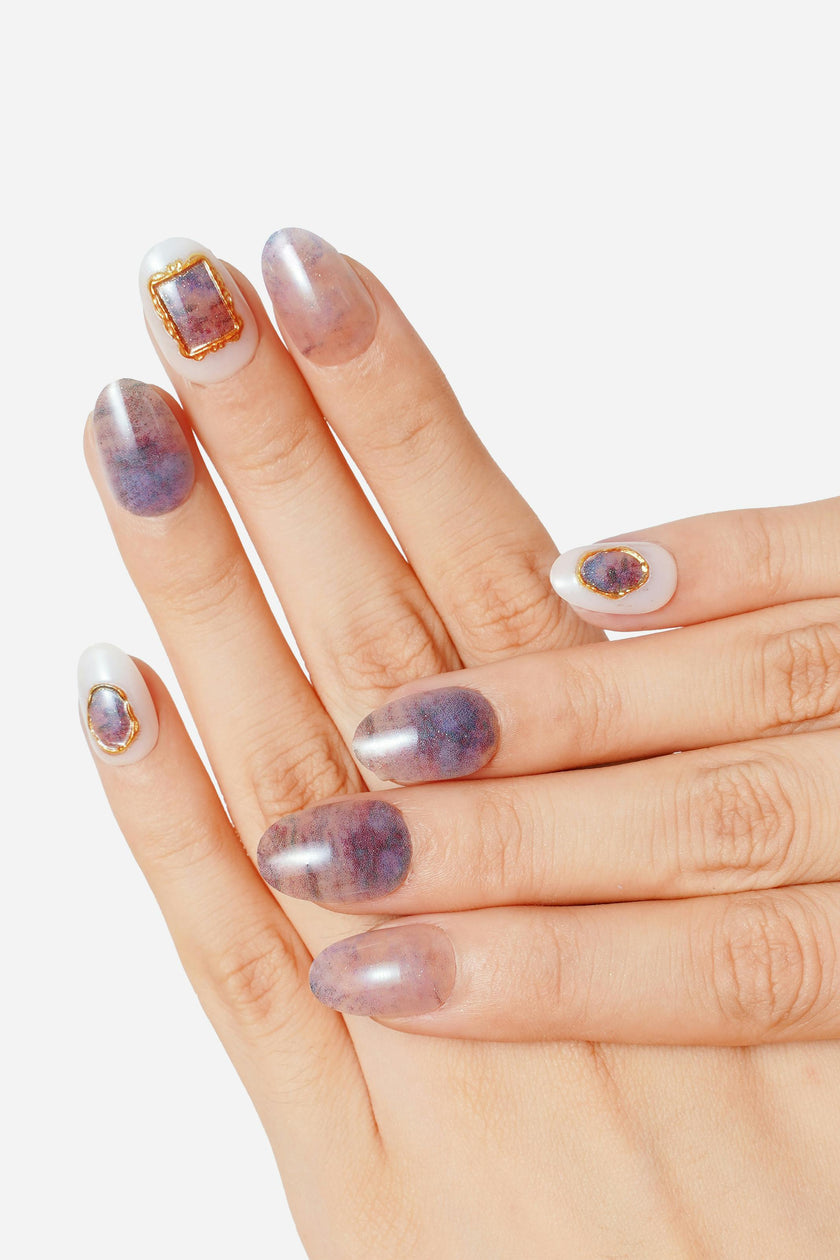 CLAUDE MONET WATER LILIES - SHORT OVAL PRESS-ON NAILS