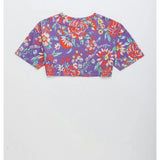 BEVERLY FLOWERS CROP TOP DEEP LAVENDER