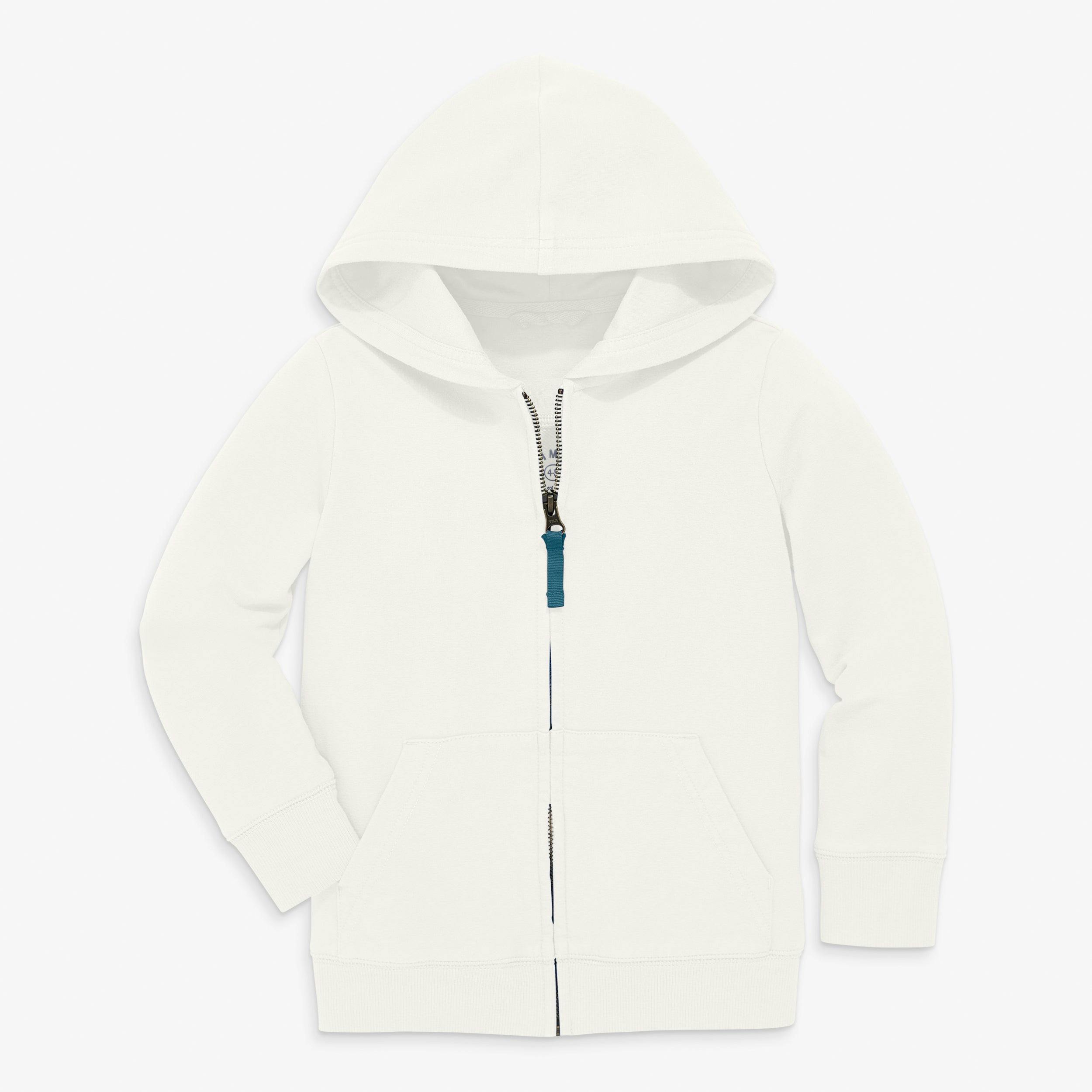 Kids zip hoodie in seasonal colors