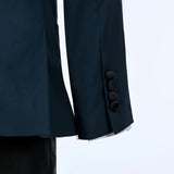 Navy Moustache Shawl Lapel Tuxedo Set