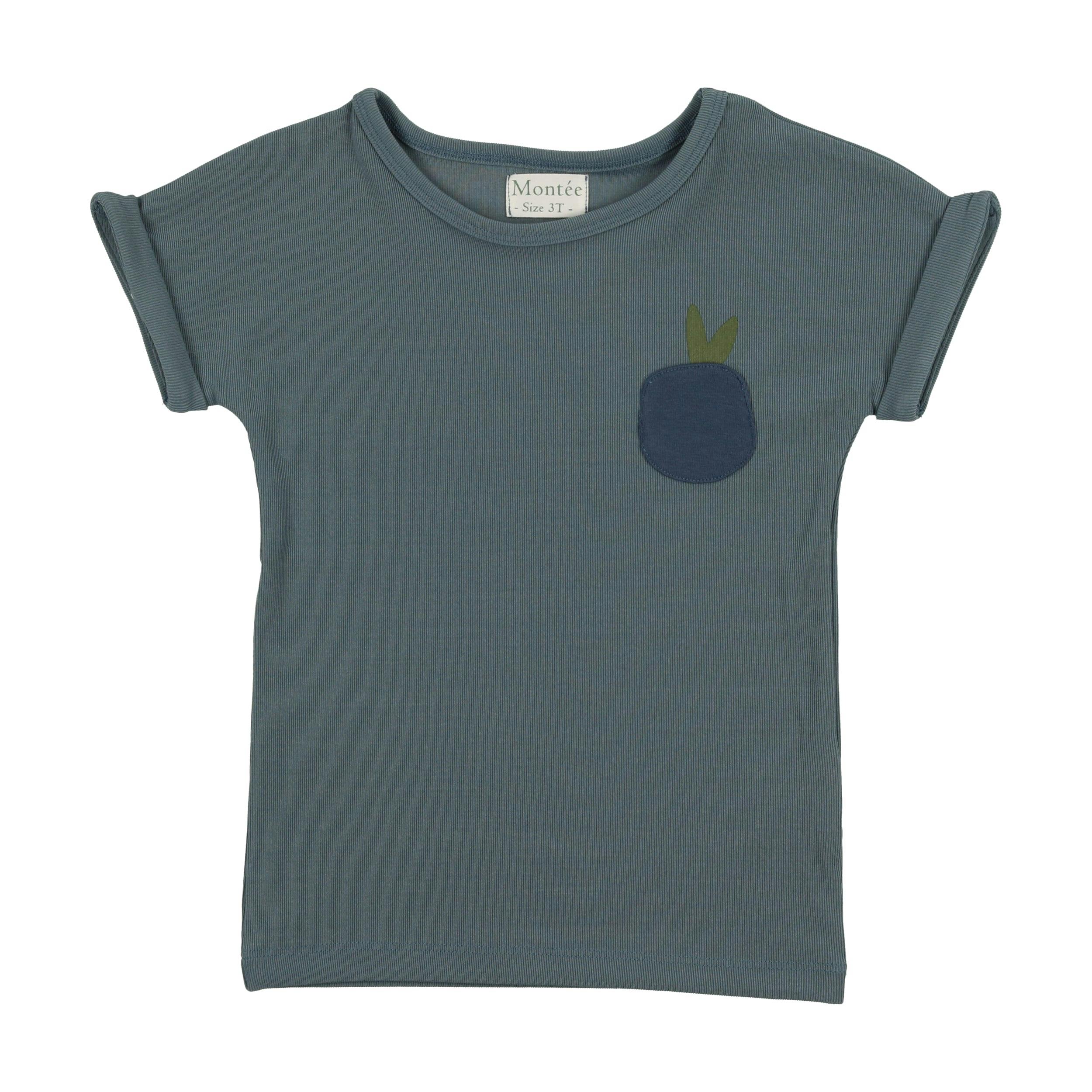 Boys Ribbed Berry Short Sleeve Shirt