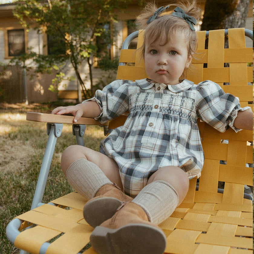 Organic Smocked Bubble Romper