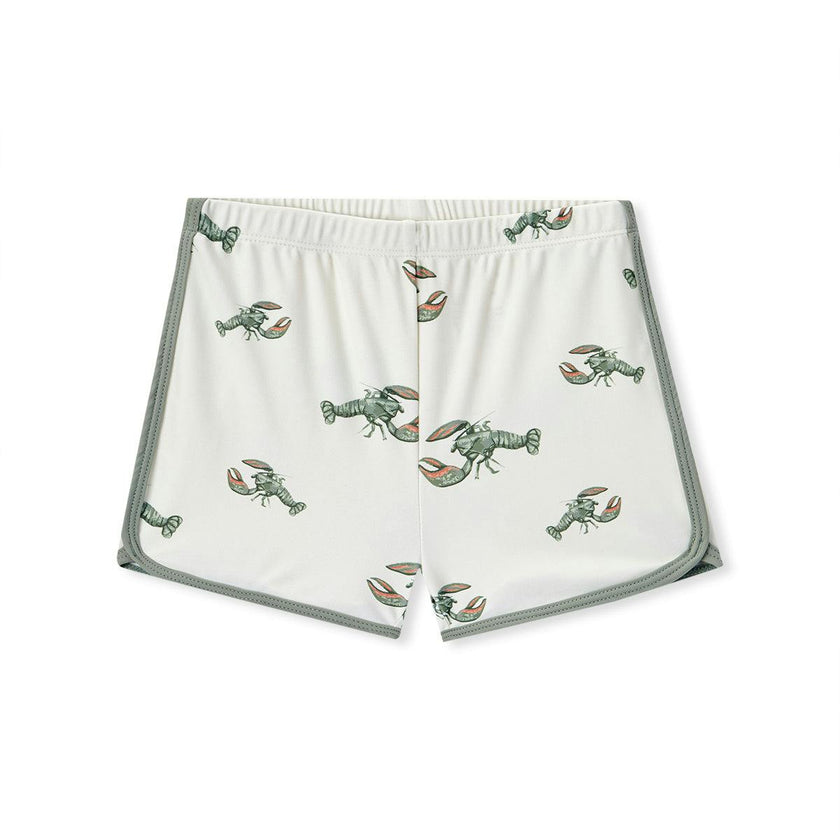 Mint Lobster Zipper Top & Swim Trunks