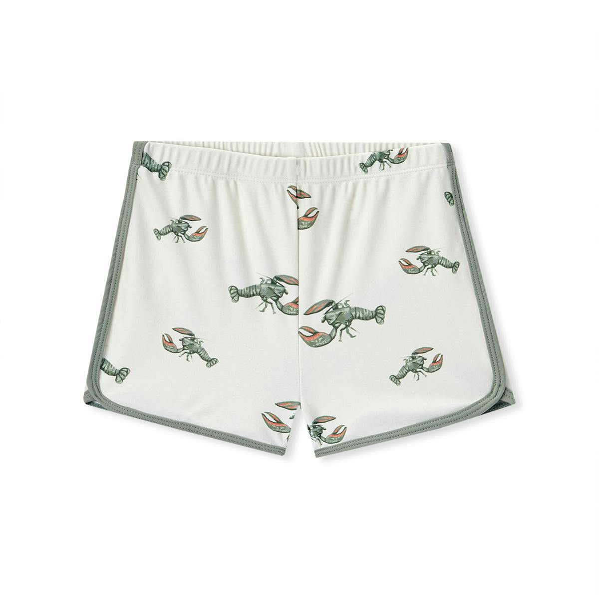 Mint Lobster Zipper Top & Swim Trunks