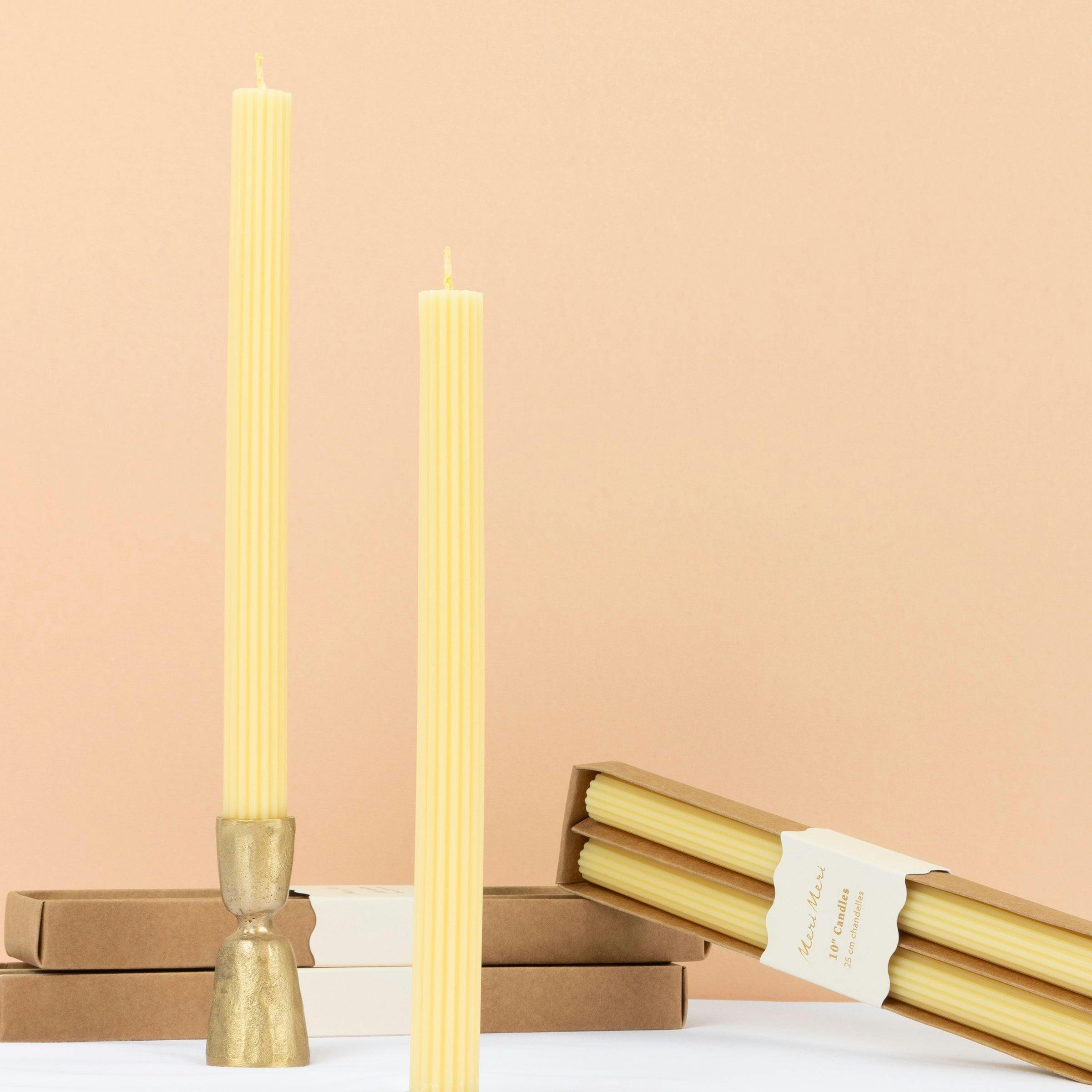 Yellow Table Candles