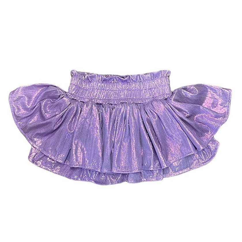 2-Tired Mini Metallic Skirt