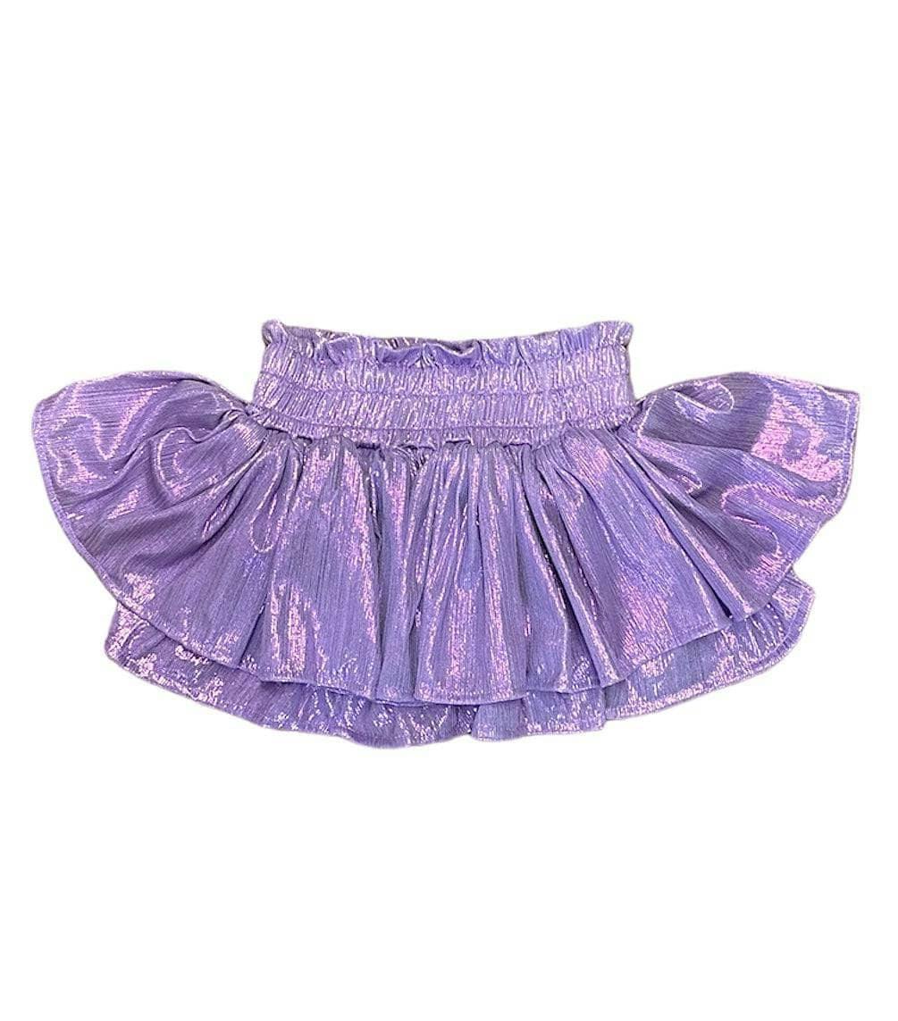2-Tired Mini Metallic Skirt